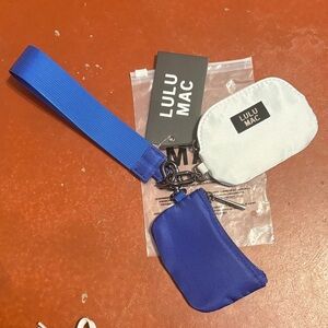 Blue and White Key & Card Holder Set